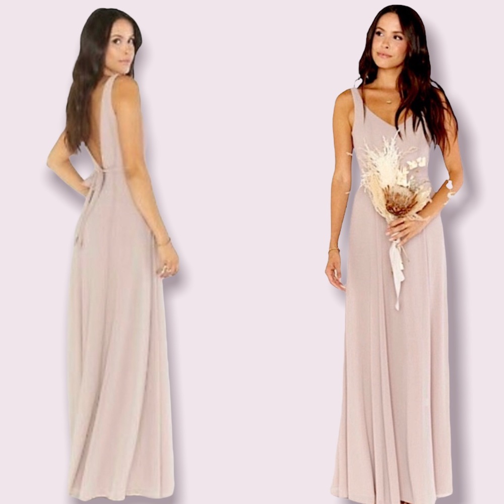 Show Me Your Mumu Soft Beige Chiffon Maxi Dress Size: M